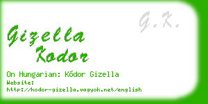gizella kodor business card